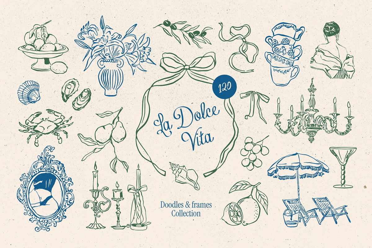 La Dolce Vita Illustrations, an Object Graphic by DesignThatMatters (Photo 1 of 13)