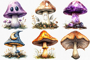 Halloween Mushrooms Clipart, an Illustration by Canvas Craft (Thumbnail 2 of 8)