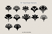 Scallop Motifs and Patterns, a Decorative Illustration by Sweet Fig (Thumbnail 4 of 15)