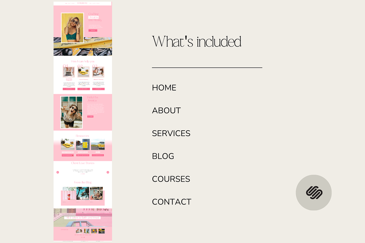 Rainbow Squarespace 7.1 Template, a Squarespace Template by Beliveart (Photo 5 of 5)
