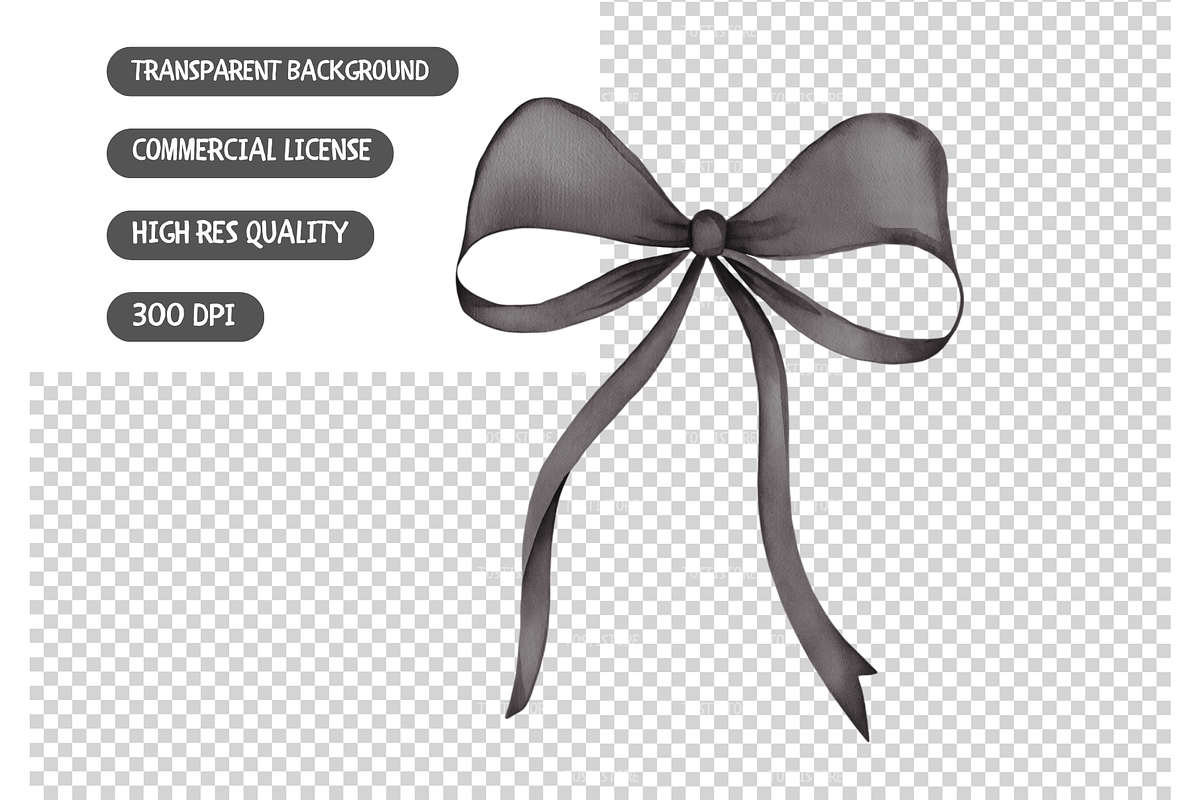Black Coquette Clipart Bundle, an Illustration by TatiMockup (Photo 4 of 4)