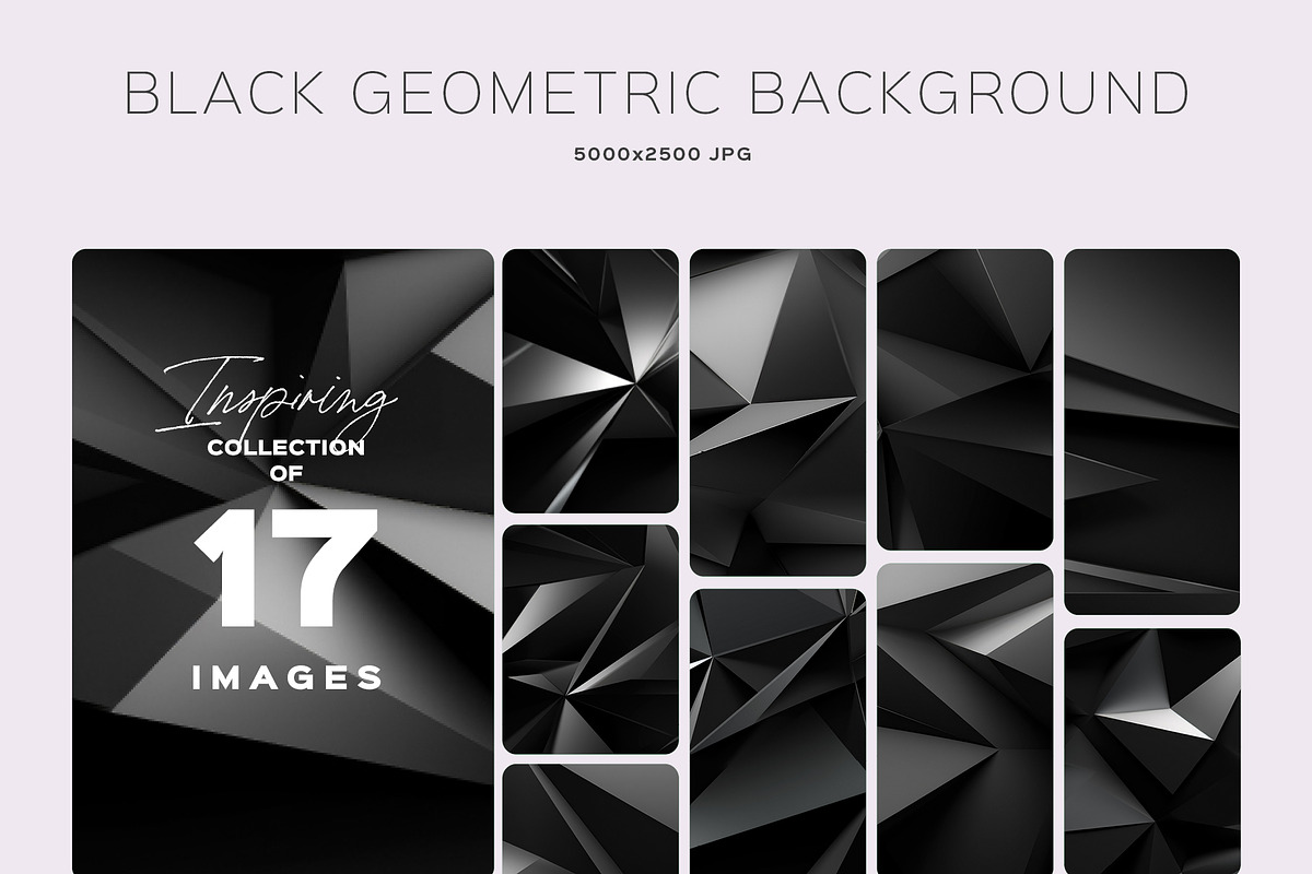 BLACK GEOMETRIC BACKGROUND, a Background Graphic by Sophico (Photo 1 of 5)