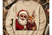 Santa and Reindeer Holiday Selfie, a Seasonal Illustration by Craft Nest (Thumbnail 5 of 6)