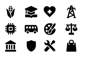 Collection of icons representing, an Education Illustration by ZinetroN