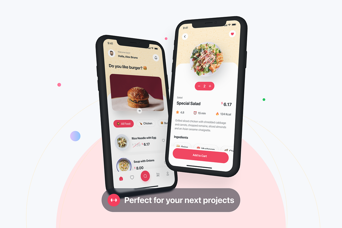 Foodline - Food Delivery App UI Kit, an UI Kit Template by Unpixel Design (Photo 3 of 6)
