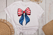 Patriotic Coquette Bow Png, an Illustration by CraftArtStudio (Thumbnail 3 of 4)