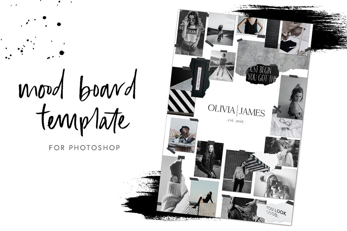 Mood Board Templates for Creatives, a Templates & Theme by 89 Golden Blvd (Photo 1 of 3)