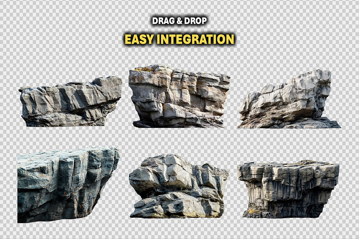 70+ PNG Cutout Isolated Cliff Rocks, an Object Graphic by Mikel Blazgad (Photo 3 of 9)