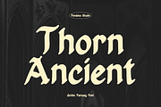 Thorn Ancient - Gothic Fantasy Font, a Blackletter Font by Pandeka Studio (Thumbnail 1 of 9)