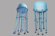 Metal Water Tower, an Architecture 3D Model by GamePoly (Thumbnail 1 of 5)