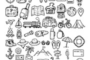 Set of travel outline doodle signs, a Transportation Illustration by Voodz_shop (Thumbnail 2 of 3)