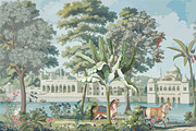 Mughal Garden Wallpaper Mural, a Decorative Illustration by Mughal Wallpaper (Thumbnail 4 of 5)
