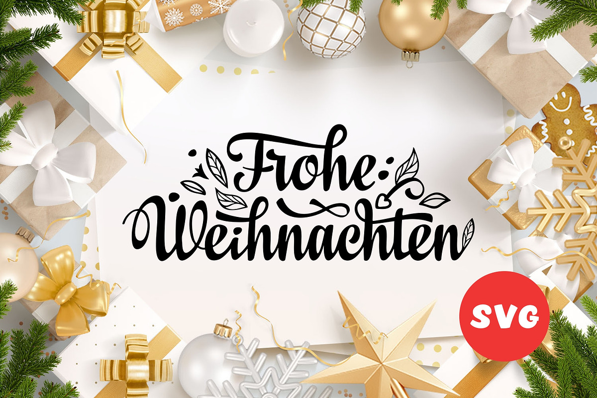 Frohe Weihnachten Deutschland svg, an Object Graphic by Zoya Miller (Photo 7 of 7)