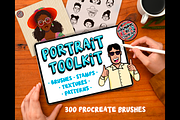 Huge Procreate Portrait Toolkit, a Brush Add-On by AlwaysBeColoring (Thumbnail 1 of 10)