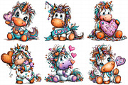 Whimsical Valentine Unicorn Clipart, an Illustration by Daily.Designs (Thumbnail 5 of 8)