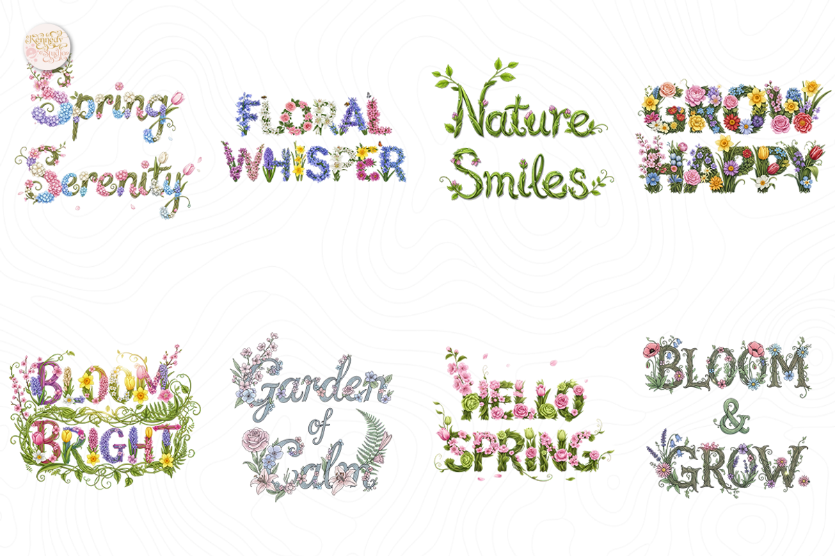 Spring Plant Quote PNG Clipart, an Object Illustration by KennedyStudio (Photo 2 of 5)