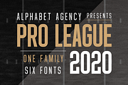 PRO LEAGUE 2020 FONT FAMILY, a Sans Serif Font by Alphabet Agency (Thumbnail 1 of 4)