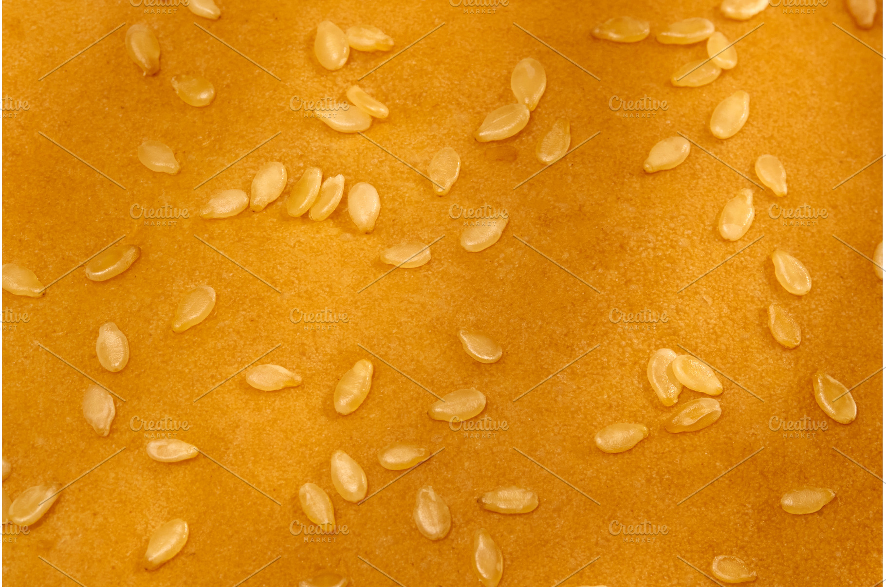 Close-up view of a hamburger bun, a Food & Drink Photo by darksoul72