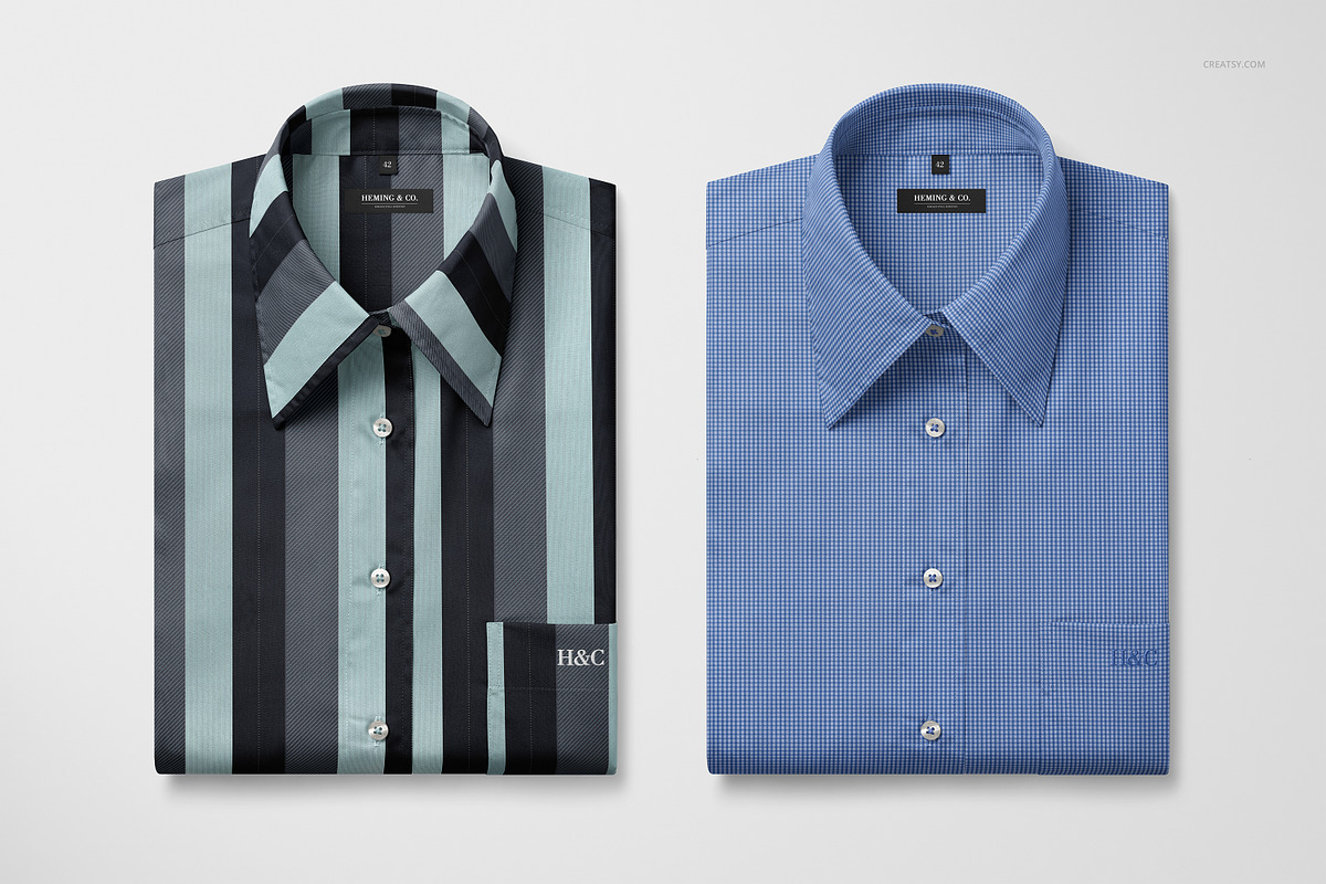 Point‐collar Dress Shirt Mockup, a Shirt Mockup by Creatsy (Photo 5 of 8)