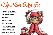 Whimsical Summer Girls Clipart, an Illustration by CreationArt (Thumbnail 3 of 7)