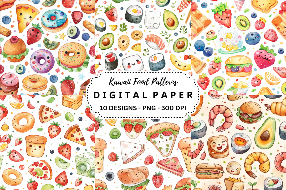 Kawaii Food Patterns