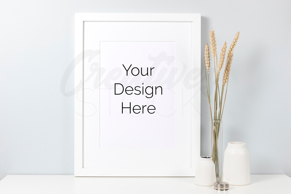 A4 Natural Frame Mockup Bundle, a Print Template by Creatives STOCK (Photo 5 of 11)