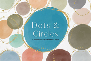 Watercolour and Glitter Circles, an Illustration by Pixafied