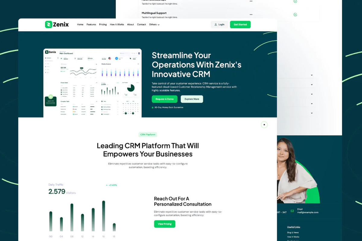 Tech Startup SaaS Elementor WP Theme preview 3