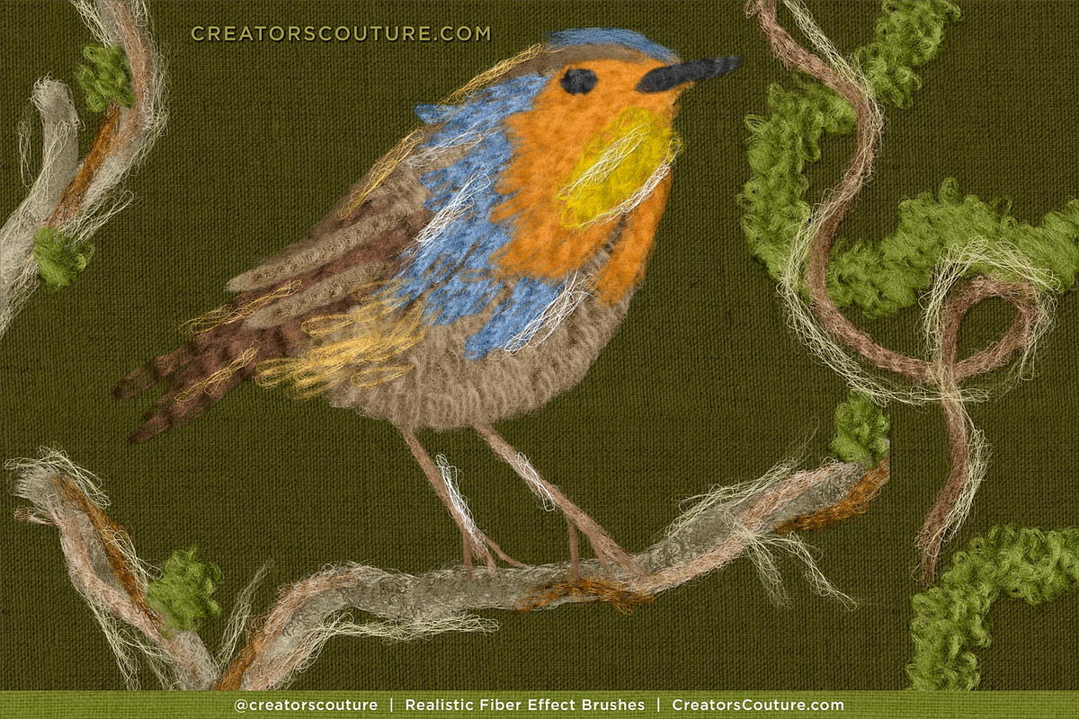 Realistic Fiber Effect Brush Studio, a Brush Add-On by Creators Couture (Photo 2 of 25)