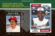 1970's Pro Baseball Card Templates, a Card Template by Chris Weibring (Thumbnail 3 of 11)