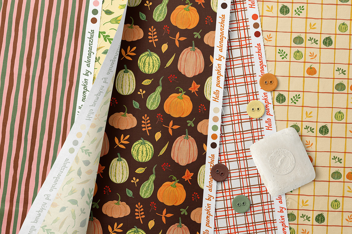 Hello PUMPKIN gouache whimsical set, a Seasonal Illustration by alenaganzhela (Photo 8 of 10)