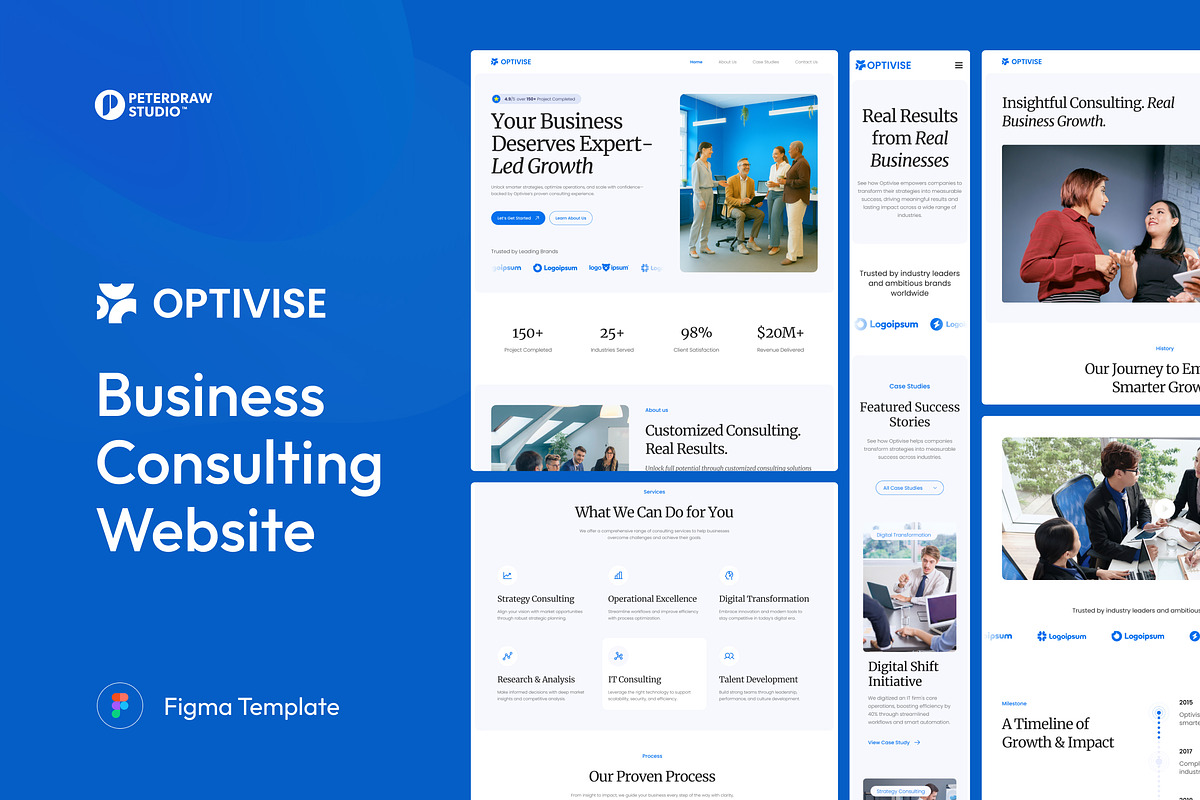 Business Consulting Website, an UI Kit Template by peterdraw (Photo 1 of 7)