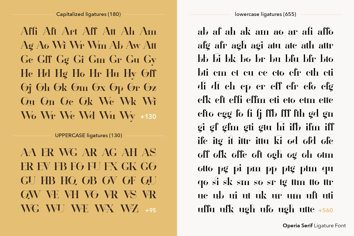 Operia – Serif Ligature Font, a Font by Monogram World (Photo 9 of 20)