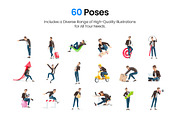 Cartoon Man – Set of 60 Poses, a Person Illustration by 3DMask (Thumbnail 3 of 6)