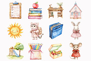 Back to School Clipart, an Illustration by Design Market (Thumbnail 3 of 5)