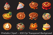 Pie Watercolor ClipArt's, an Illustration by RobertsArt (Thumbnail 8 of 9)