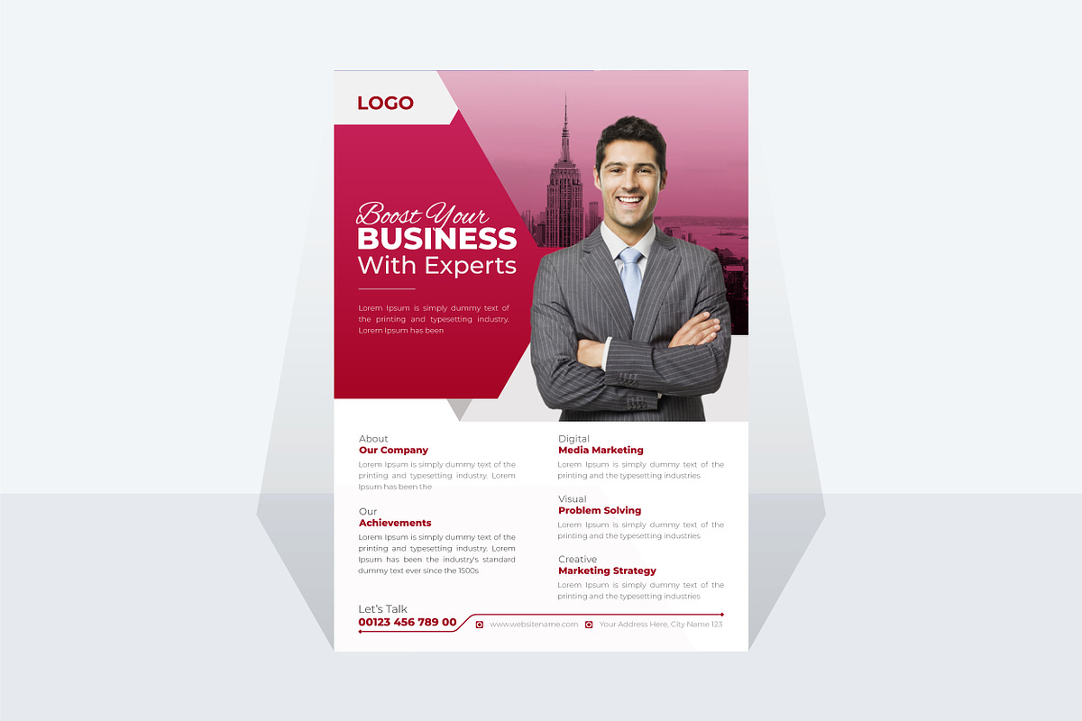 Corporate Business Flyer Design, a Flyer Template by MxVect Stock (Photo 3 of 3)
