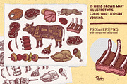MEAT AND GRILL, a Food Illustration by Soir Creative (Thumbnail 3 of 7)