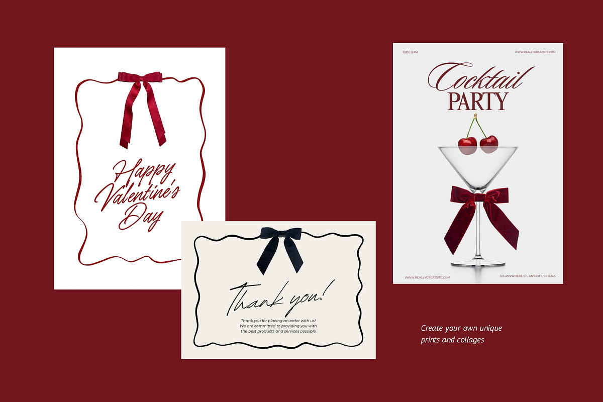 Cute Bows Clipart, a Decorative Illustration by Barkova Nadya (Photo 3 of 7)