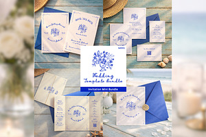Invitation Mini Bundle Canva bd001, a Stationery Template by TyphoonStudio