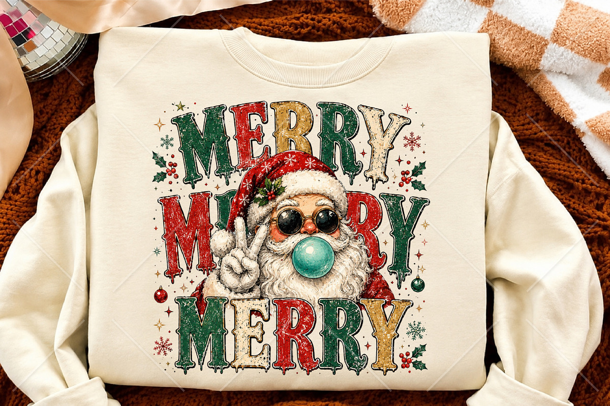 Merry Santa Christmas PNG, a Seasonal Illustration by Canvas Craft (Photo 4 of 6)