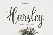 Harsley, a Script Font by sizimon (Thumbnail 1 of 6)