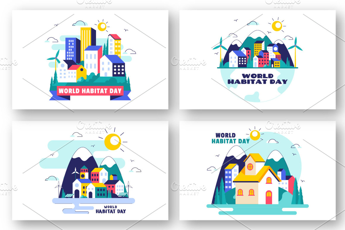10 World Habitat Day Illustration, a Decorative Illustration by denayunebgt (Photo 2 of 4)