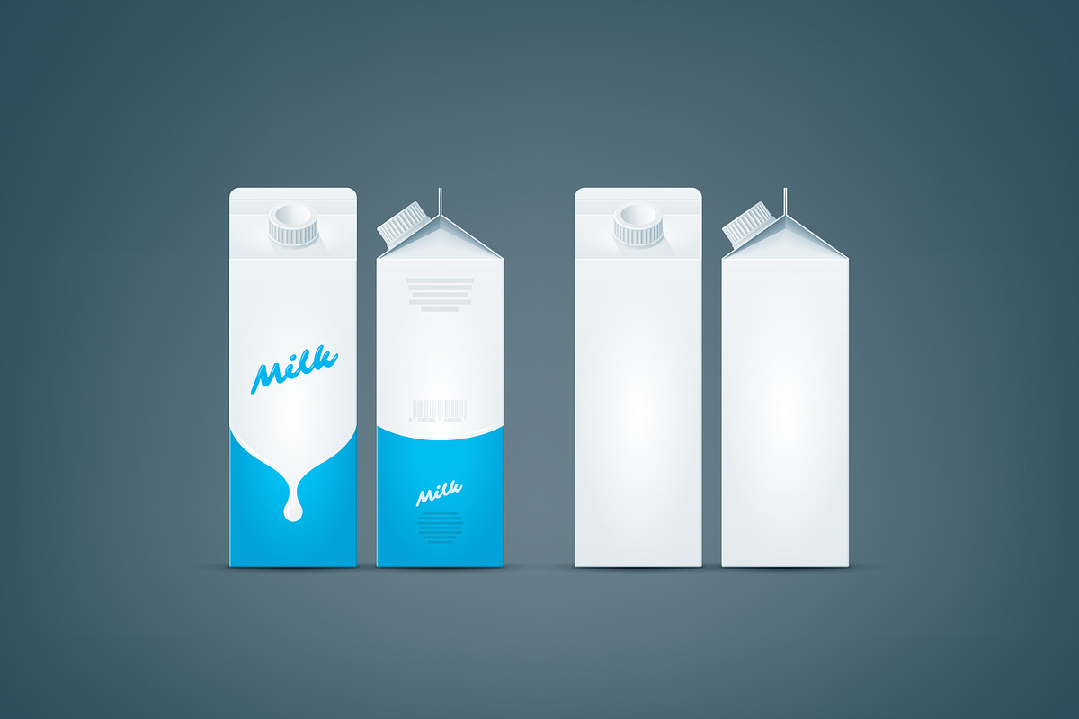 Carton box milk mock-up, a Presentation Template by Vectorminator