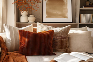 Cozy pillows and a throw blanket, a Holiday Photo by Mashimara