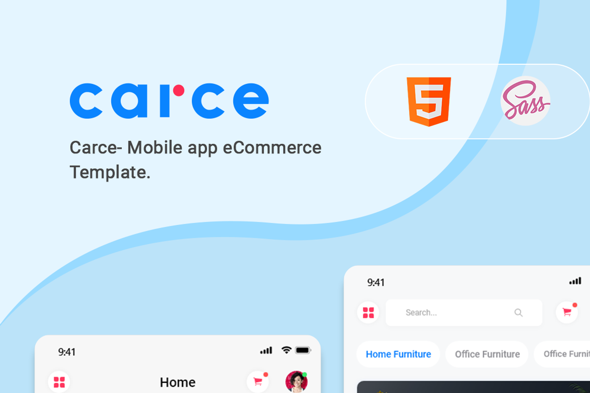 Mobile app eCommerce Template- Carce, an App Template by HasThemes (Photo 2 of 3)