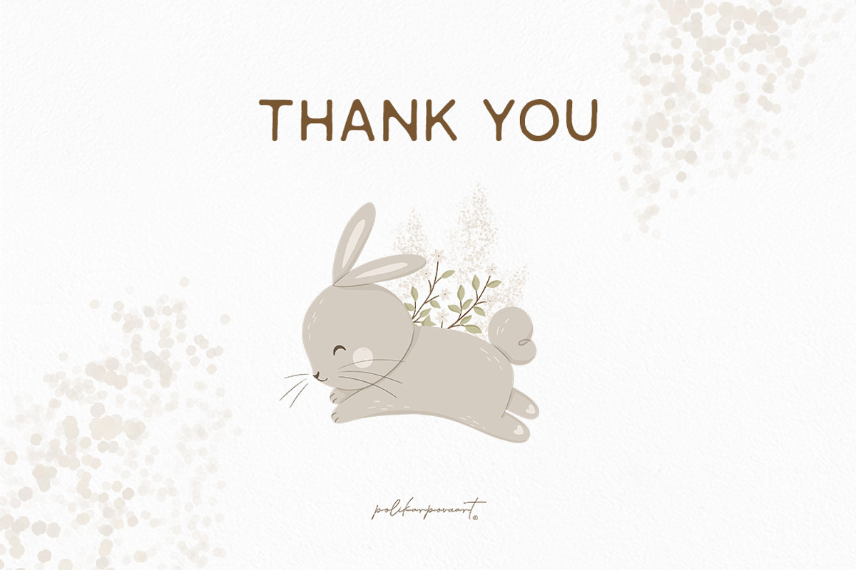 Baby Rabbit illustration & patterns, an Animal Illustration by polikarpovaart (Photo 12 of 12)