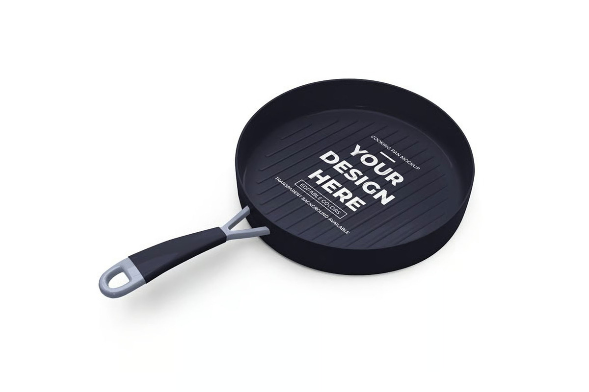 Cooking Pan Mockup Template Set, a Household Mockup by DesignRushMarket (Photo 8 of 10)