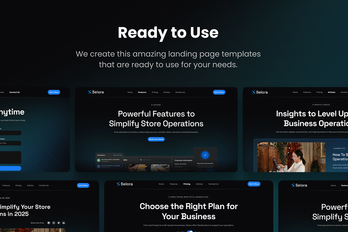 Selora - SAAS & Startup Landing Page, an UI Kit Template by Agensip Design Agency (Photo 7 of 10)