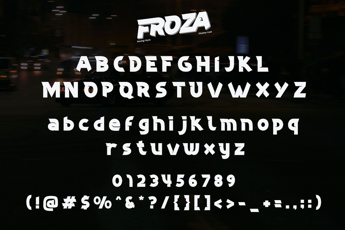 Froza - racing Display Font, a Handwritten Font by Flawless And Co (Photo 8 of 10)